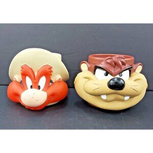 KFC - Warner Brothers Yosemite Sam and Tasmanian Devil Plastic Mugs-Vintage